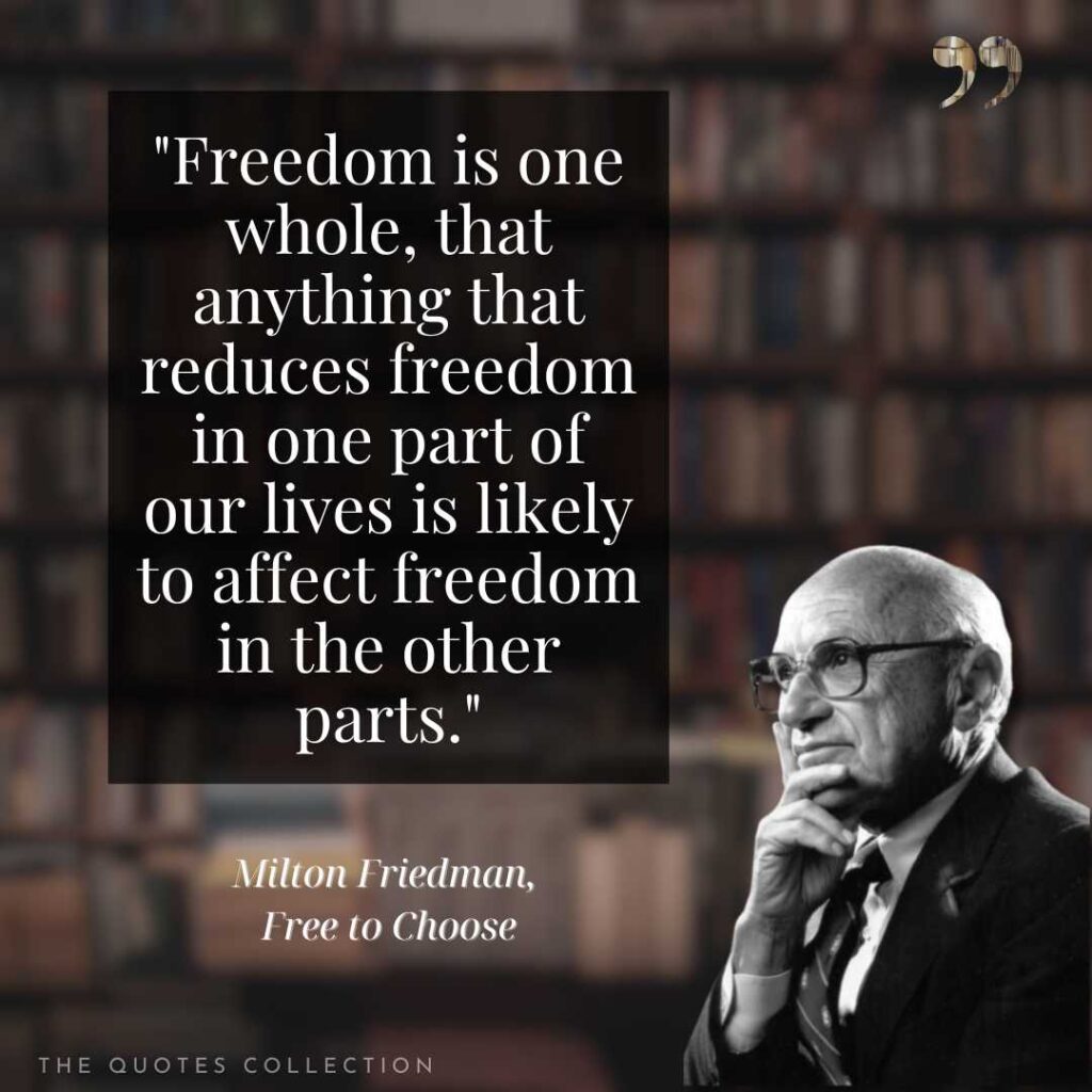 free to choose milton friedman quotes