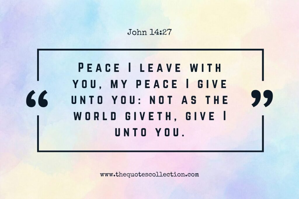 Bible verses about peace from Book of John