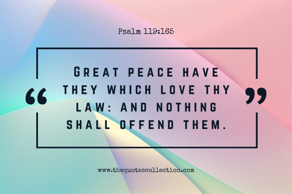 Bible verses about peace and anxiety from Book of Psalms