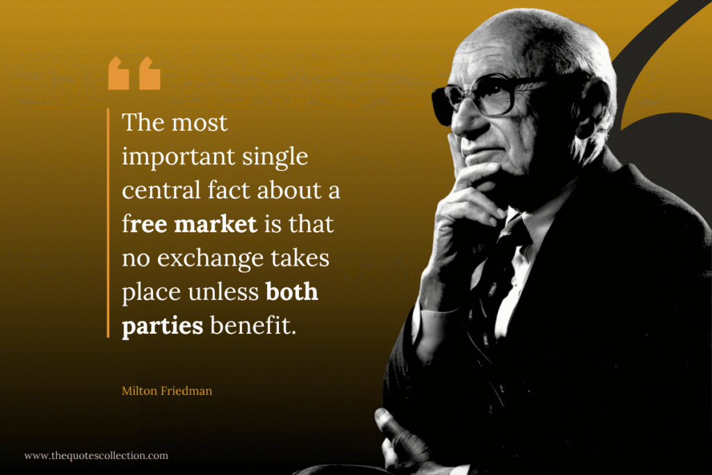 milton friedman quotes on the central fact about free market