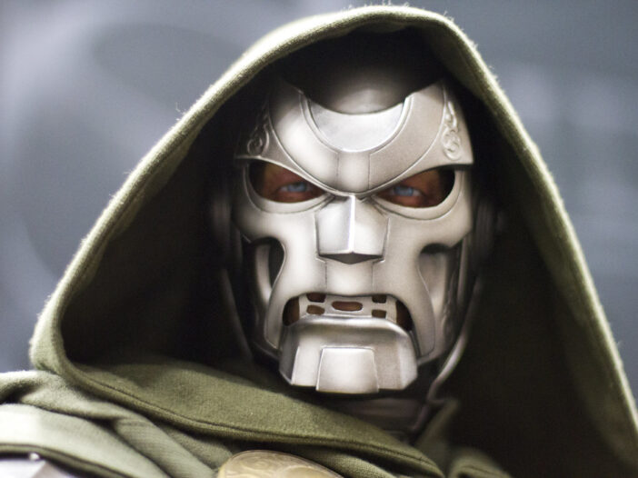 Doctor Doom figurine close-up with his mask