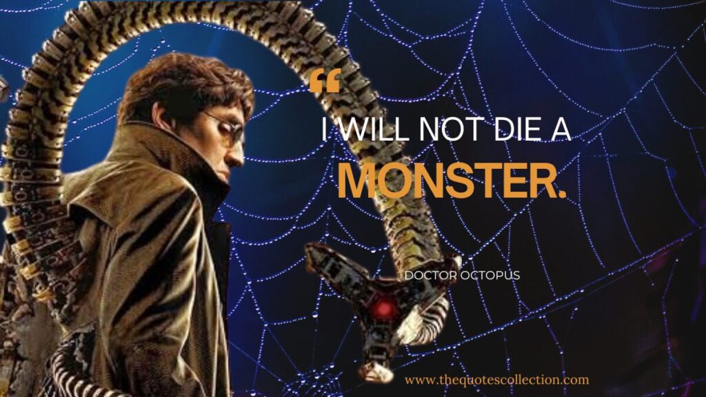 Doctor Octopus famous Spiderman quote graphic