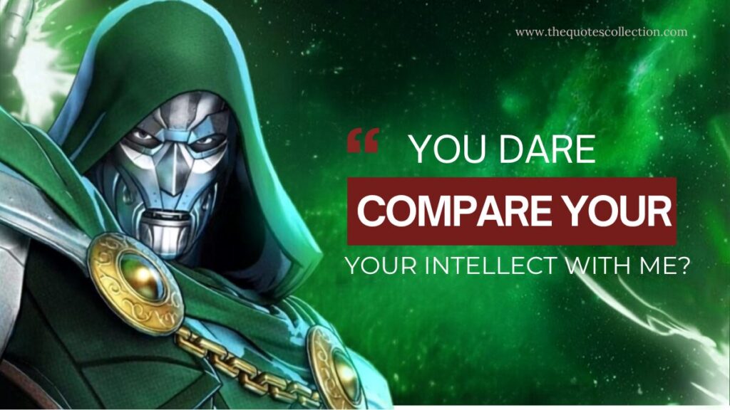 Famous Doctor Doom quotes graphic