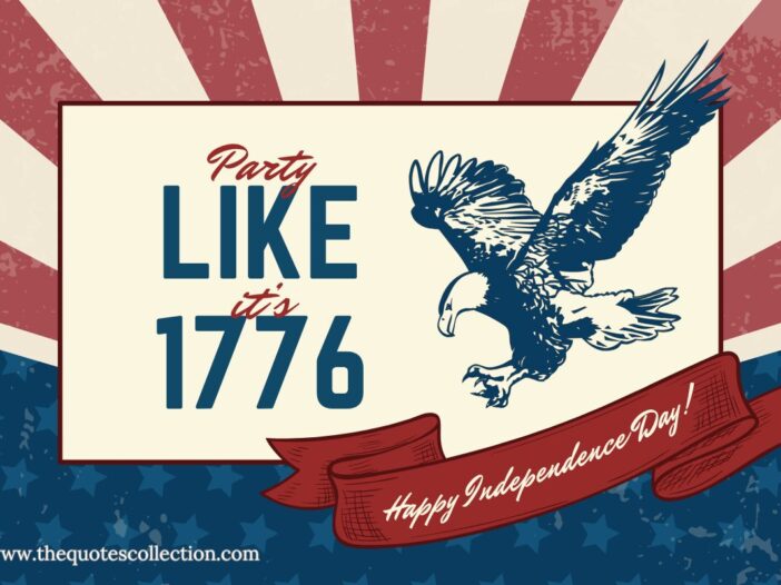 funny 4th of july sayings with text "Party Like it's 1776"