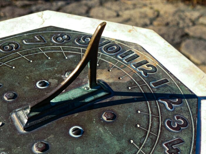 Ancient sundial illustrating Matthew 24:36 and the unknown timing of Christ’s return.