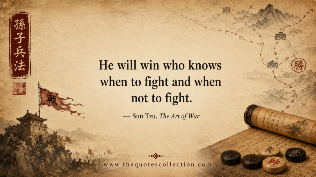 Sun tzu lessons from the art of war about knowing when and when not to fight
