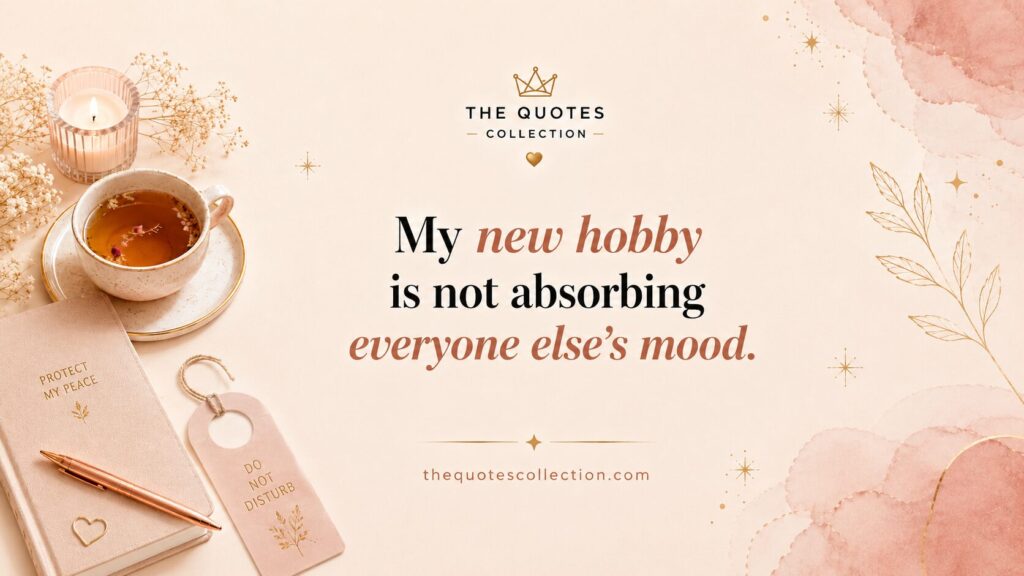 Self love quote graphic about protecting peace and emotional boundaries