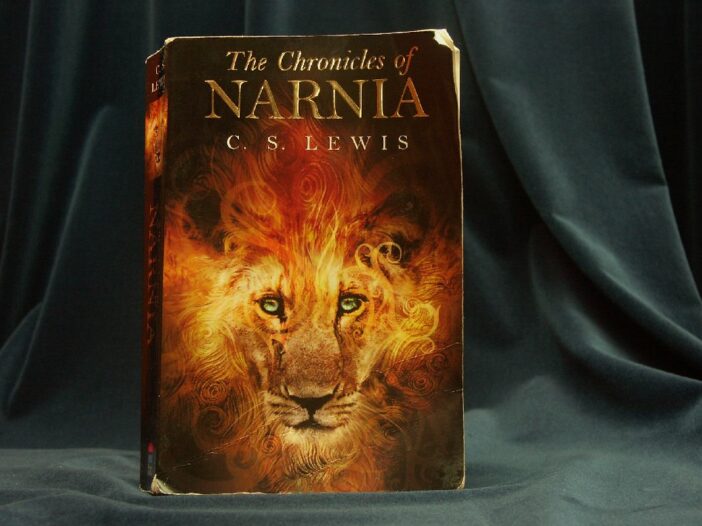 The Chronicles of Narnia book cover, featuring Aslan, the greatest lion