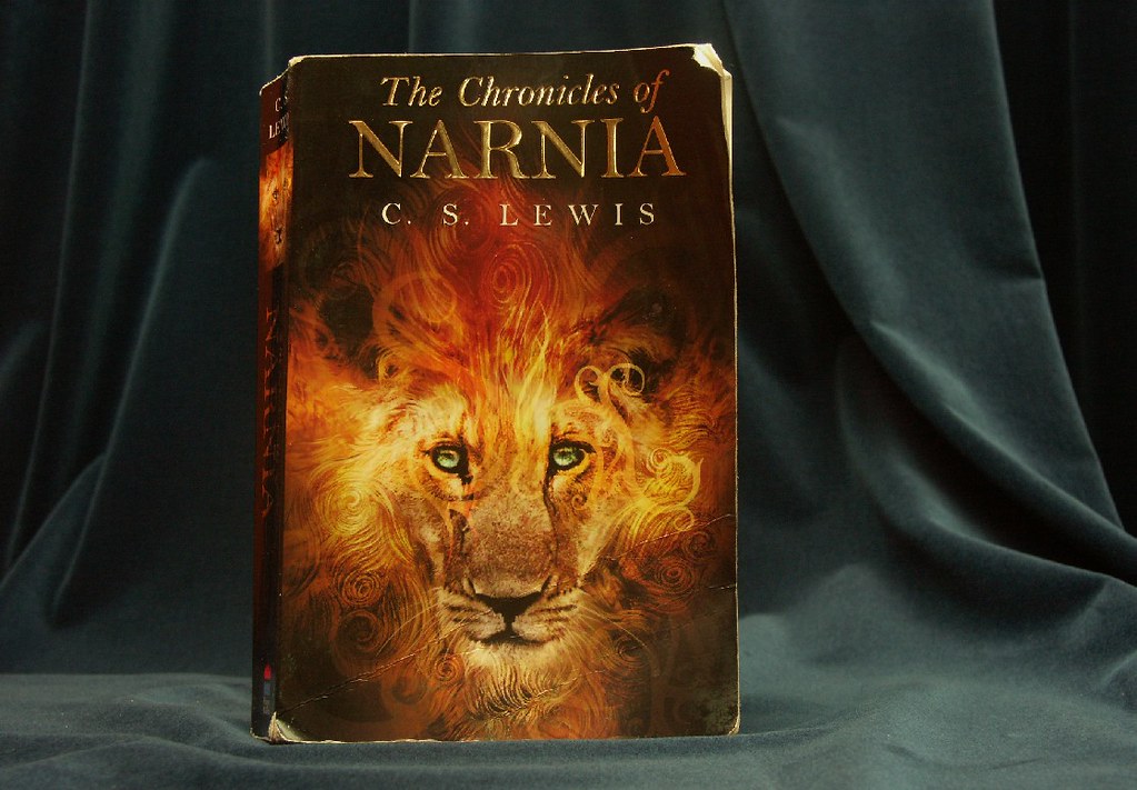 The Chronicles of Narnia book cover, featuring Aslan, the greatest lion