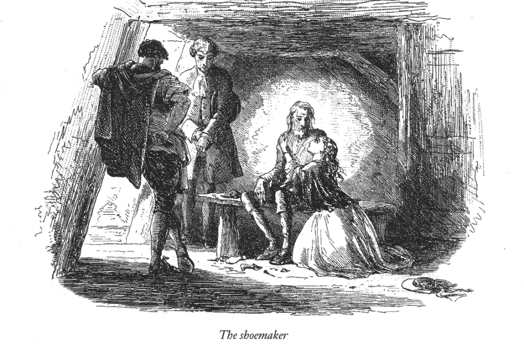 Doctor Manette in The Shoemaker illustration from A Tale of Two Cities