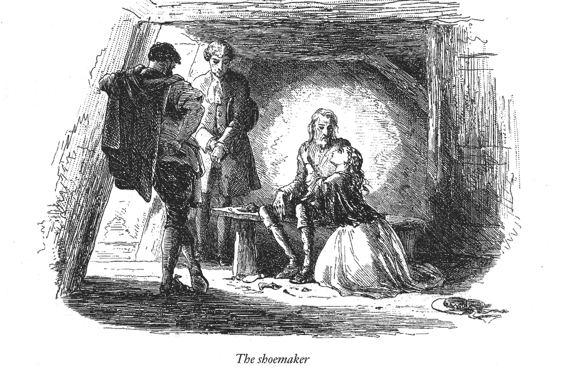 Doctor Manette in The Shoemaker illustration from A Tale of Two Cities