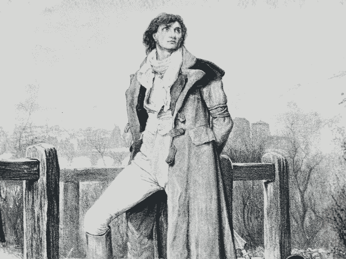 Fred Barnard illustration of Sydney Carton declaring his devotion to Lucie Manette.
